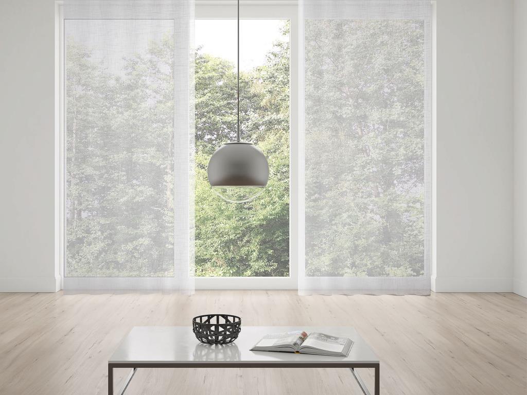 Gardinenvoile halbtransparent weiß Überbreite 276cm